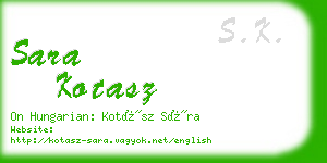 sara kotasz business card